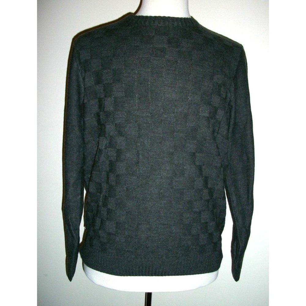 Geoffrey Beene Mens Basketweave Crew Neck Sweater